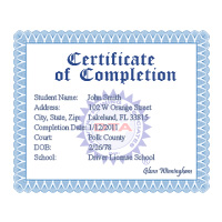 Florida drug and alcohol course certificate of completion
