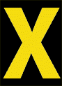 yellow x