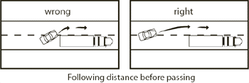 following distance before passing